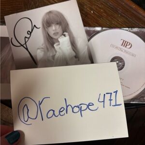 Taylor Swift signed The Tortured Poets Department CD